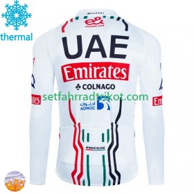 Uae Emirates Radtrikot Winter Thermal Fleece 2024